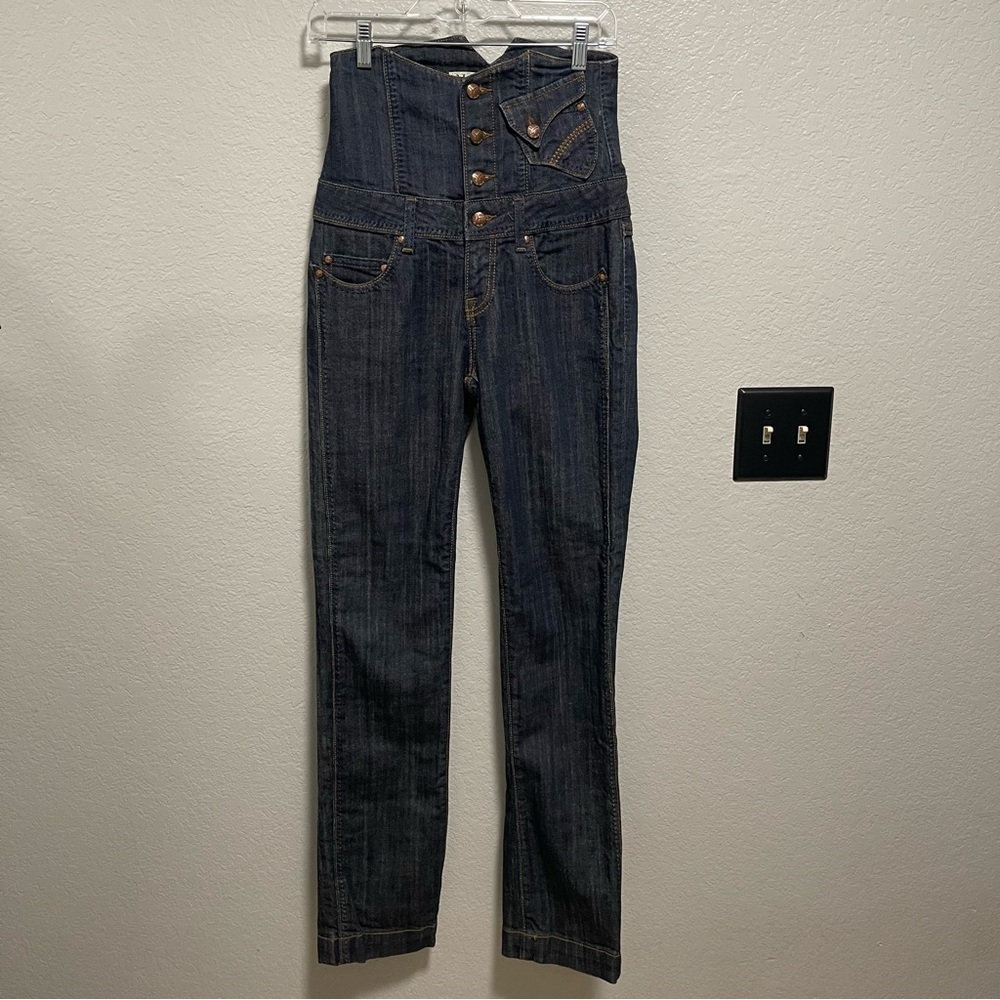 Vintage SK Denim High Waisted Dark Wash Jeans Size EU 38/6